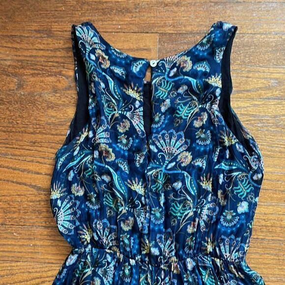 Lara Guidotti Navy Silk Patterned Maxi Dress - Picture 10 of 10